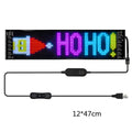 Programmable full-colour LED sign, 7x17cm, 16x32 resolution, flexible USB matrix panel for car or wall display