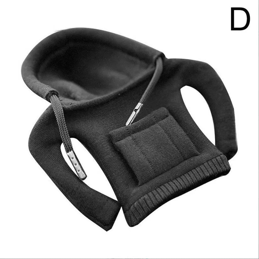 Cloth car gear shift knob cover in various colours showing its 13cm by 8cm size