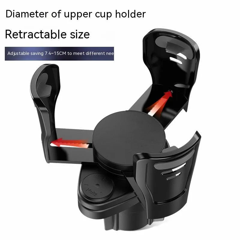 Car cup holder modification in carbon fibre or matte finish made from ABS plastic