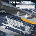 Wireless mechanical keyboard with three-mode Bluetooth, 88-98 keys, RGB backlight, hot swap switches, and colour screen display