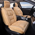 Winter car seat cushion with plush polyester surface available in five colours including black, beige and grey