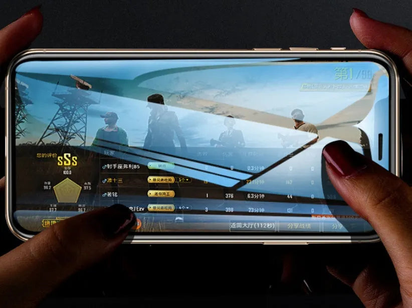 Full coverage tempered glass screen protector for Samsung Galaxy S and Note series smartphones on a white background.