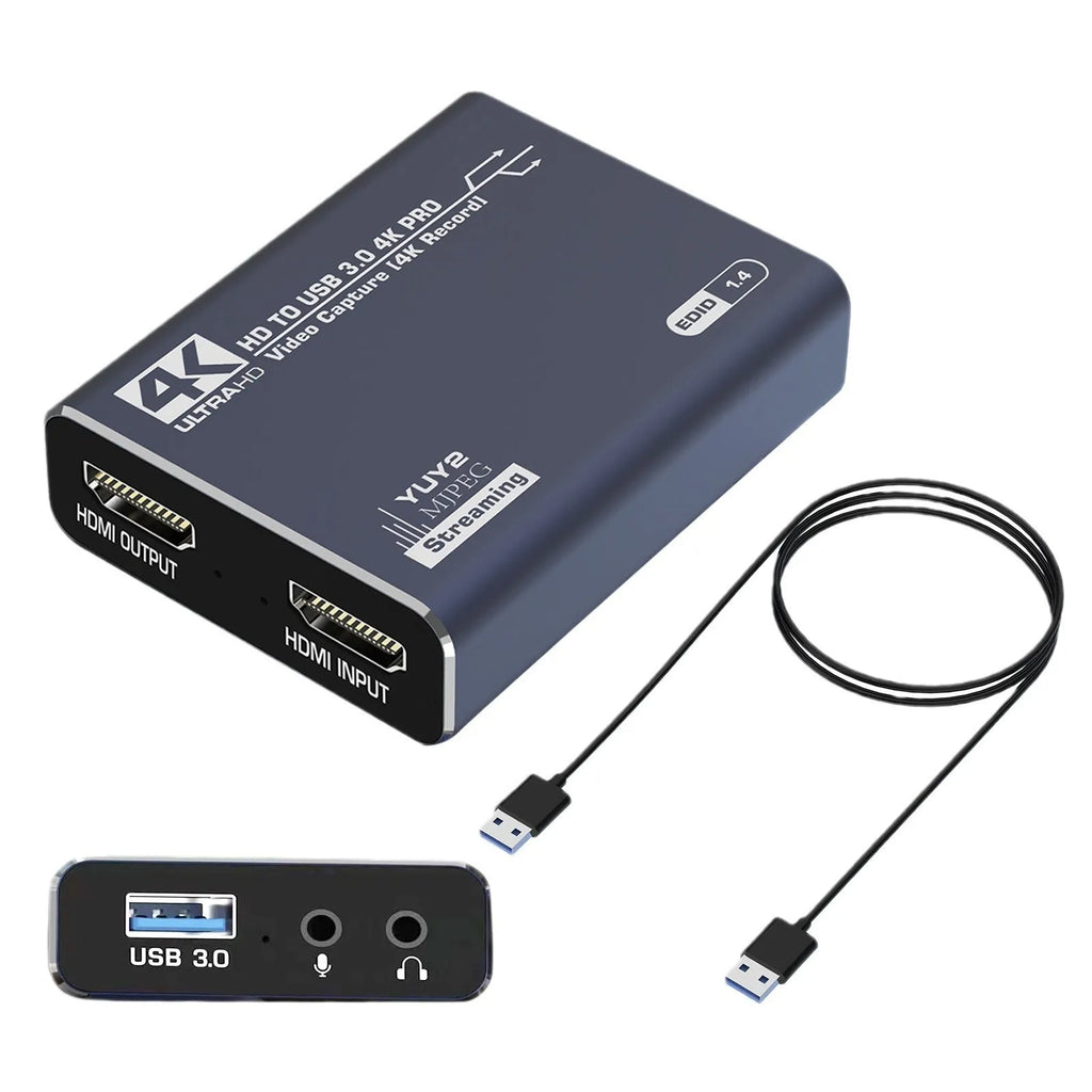 Black MS2131 chip 4K gaming set-top box for 1080p video and audio recording