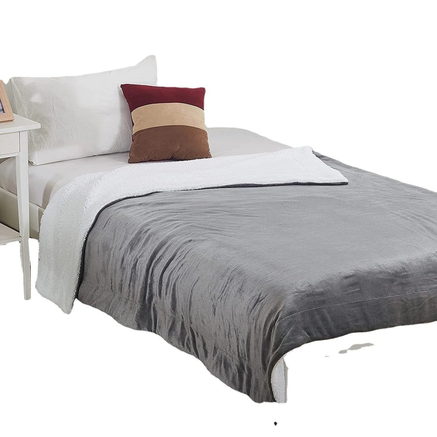 USB electric heating blanket with intelligent temperature control in flannel fabric