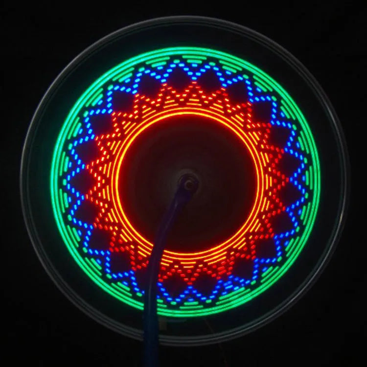 Hot Wheels Colorful Knight bicycle spoke light with 32 LEDs and double-sided patch for mountain bike spoke attachment