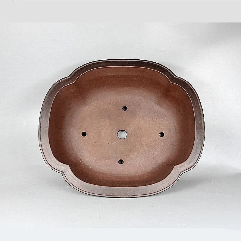 Handmade Chinese style antique crabapple shaped purple clay flower pot