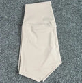 High-waisted nylon yoga shorts for women in various colours, suitable for running and cycling.