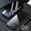 Black magnetic privacy glass iPhone case with anti-spy screen on an iPhone 15 Pro Max