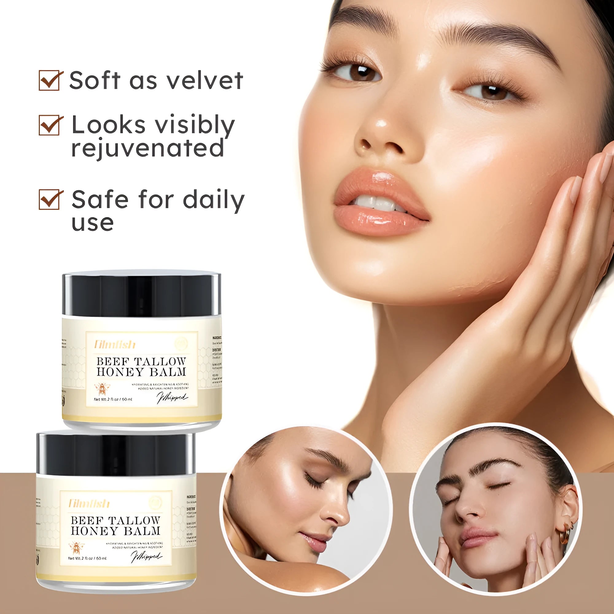 Honey moisturising body cream 60ml jar for skin nourishment
