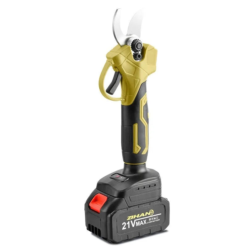 Electric pruning knife with lithium battery and brushless motor in plastic storage case