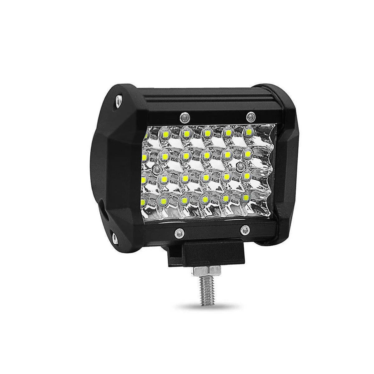 Black 4 row LED strip light with aluminium alloy case and stainless steel bracket for off-road vehicles