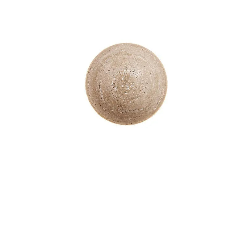 Yellow cave stone semicircle wall lamp with vintage design and pull switch