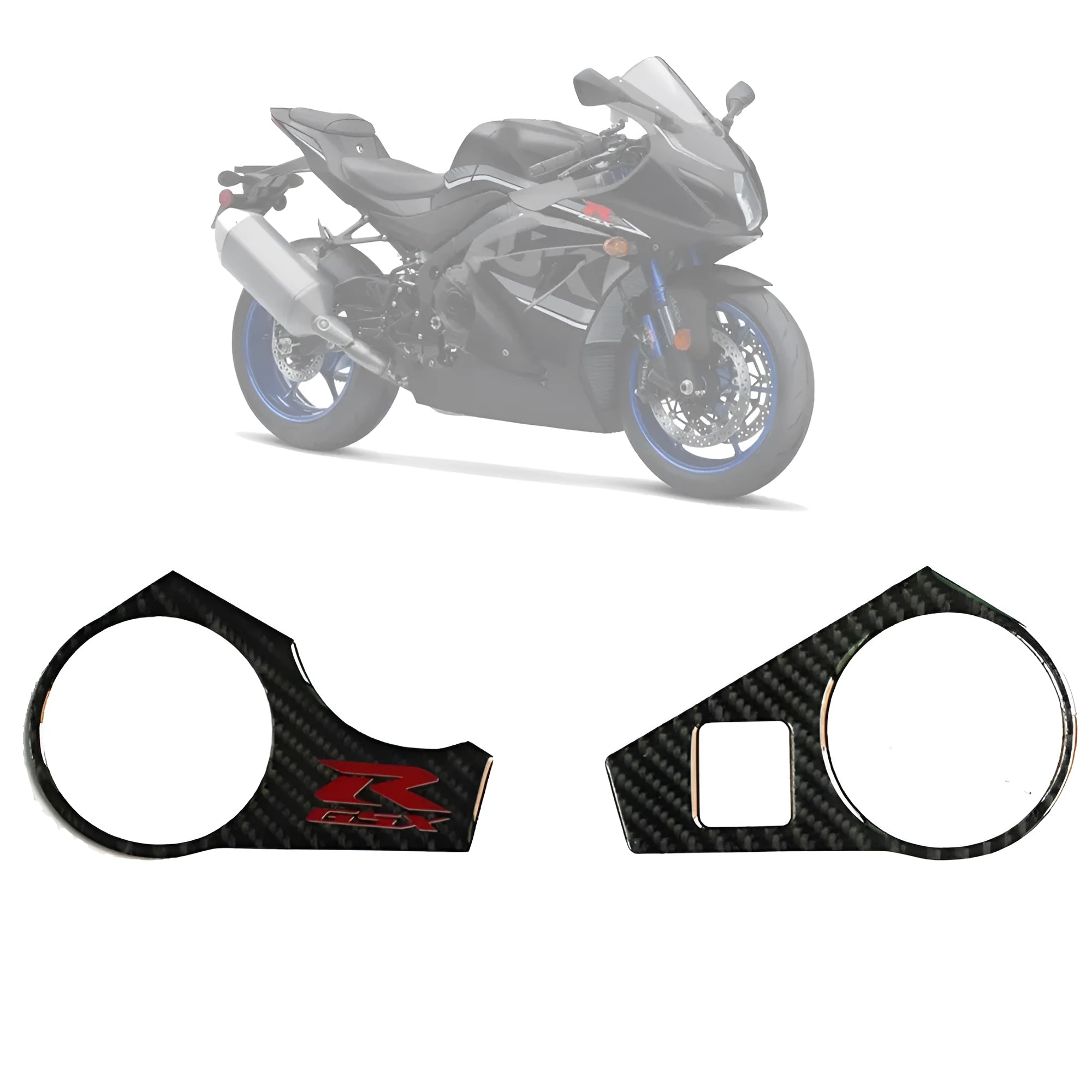 Carbon fibre style adhesive sticker for SUZUKI GSXR1000 L1 motorcycle upper connective plate