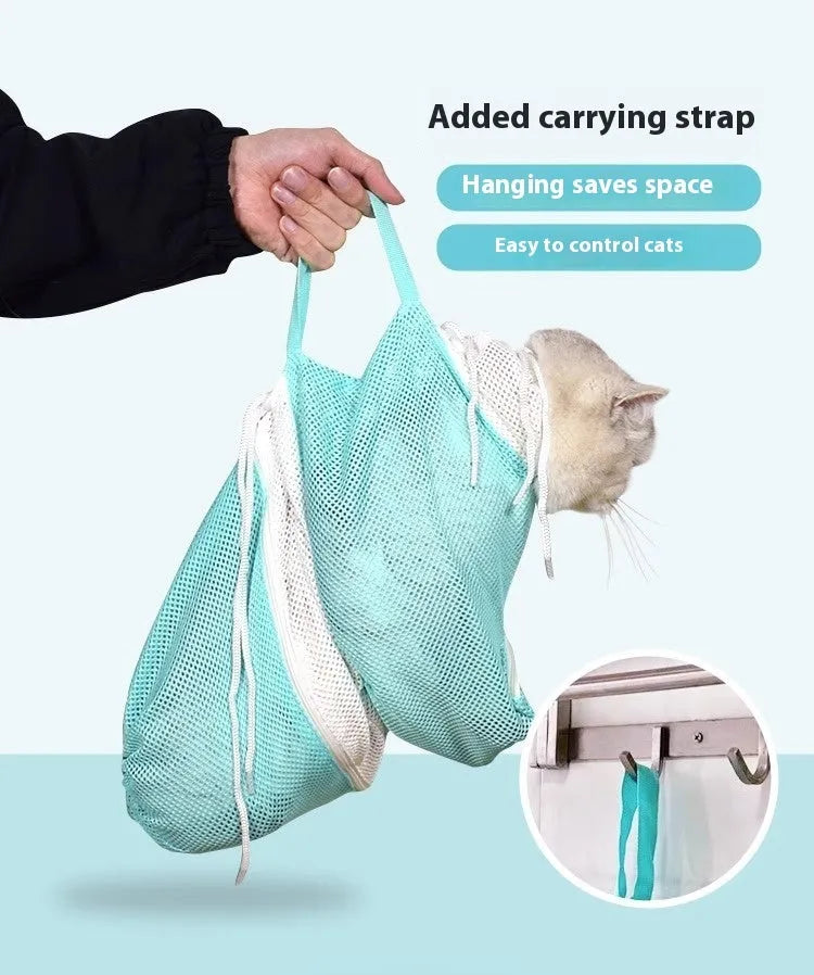 Upgraded 5th generation cat grooming bag with detachable design and scratch-resistant thickened material