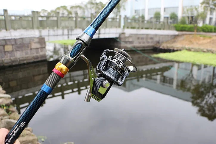 Full metal spinning reel with 13+1 bearings, high-hard aluminium alloy wire cup, and metal foot, snake skin plating finish