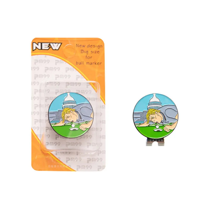 Zinc alloy golf hat clip with personalised dragon year pattern design