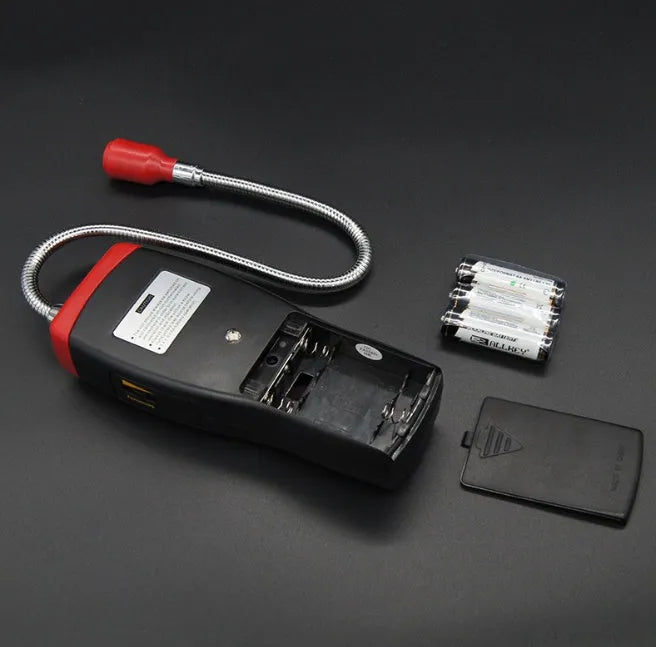AS8800L portable flammable gas detector with LED alarm lights and semiconductor sensor for methane leak detection