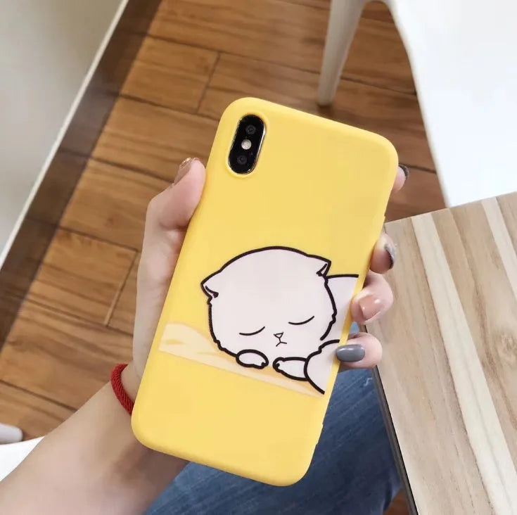 Cartoon giraffe phone case in soft TPU silicone for iPhone XR XS Max X 6 6S 7 8 Plus and other models