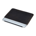 Crazy Horse leather horizontal computer liner bag in brown showing first layer cowhide construction