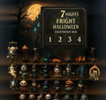 Halloween horror countdown box advent calendar with blind box compartments for Christmas resin crafts
