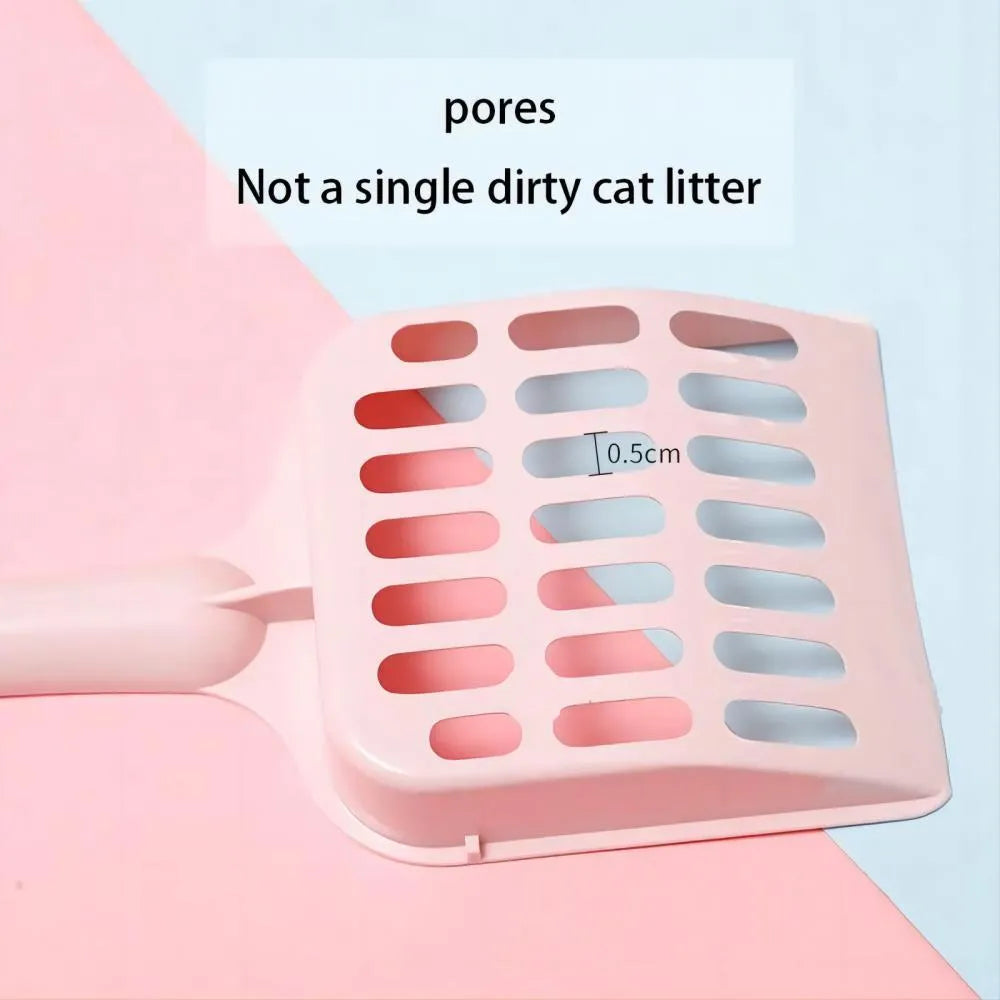 Plastic cat litter scoop in blue green or pink measuring 20cm long for cleaning pet toilet sand