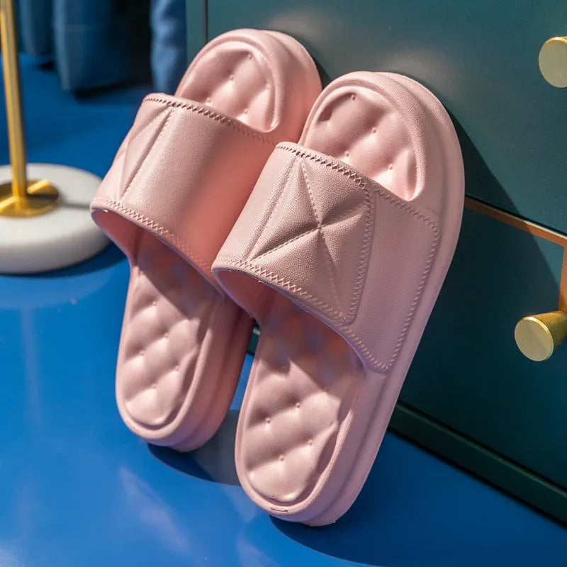 A pair of soft EVA bathroom slippers with a non-slip sole, shown in a selected colour.