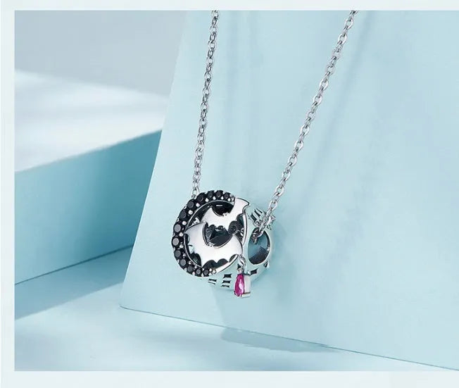 925 silver black zircon moon bead with drip oil finish approximately 1.6 by 1.3 centimetres