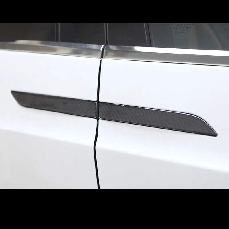 Tesla Model S carbon fibre door handle anti-scratch adhesive protection patches four piece set