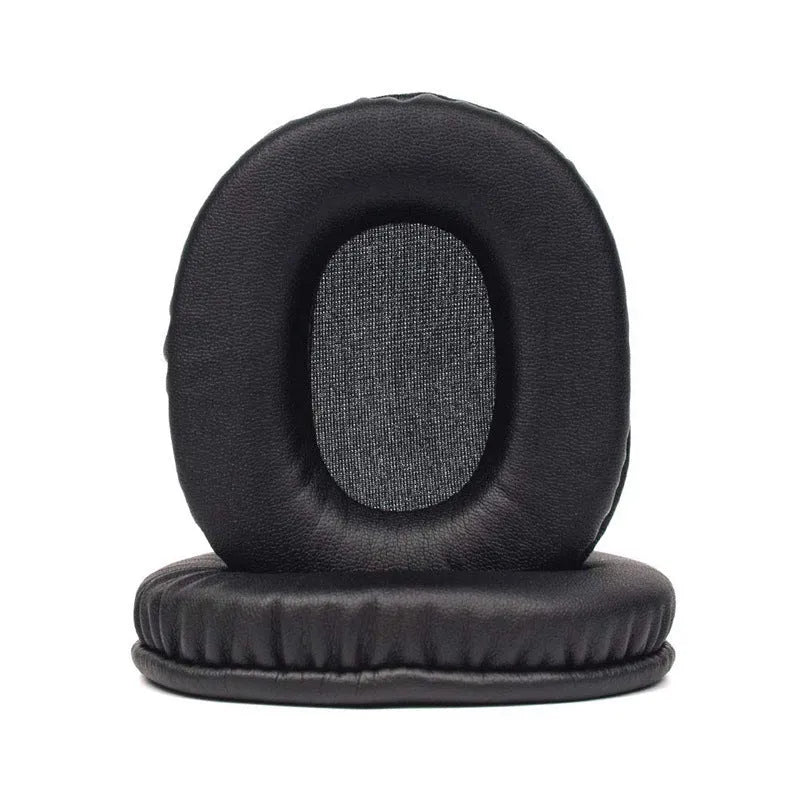 Pair of black PU leather replacement earpads for Sony MDR-1R headphones