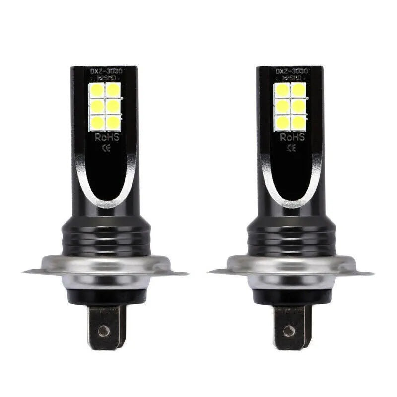 H7 110W LED fog lights with aluminium housing and white 3030 SMD LEDs for automotive applications