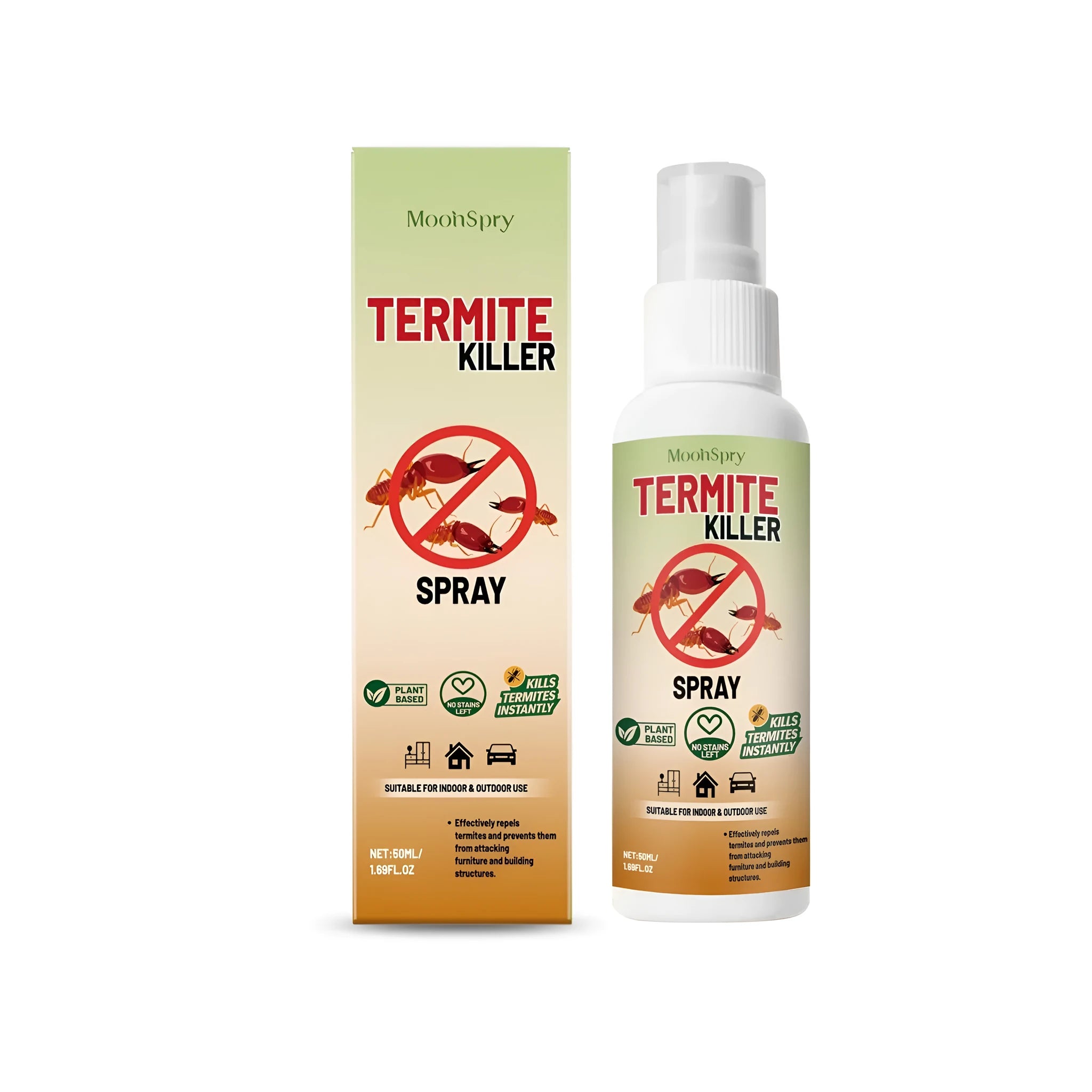 50ml termite and ant killer spray bottle with menthol insecticide formula