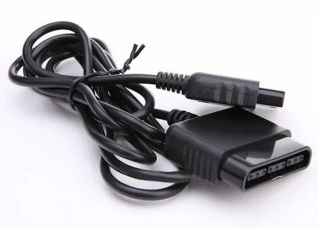 PS2 extension cable black plastic connecting lead for PlayStation 2 controller