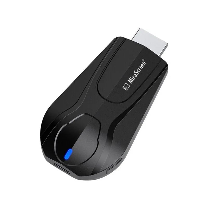 Black wireless screen player with HDMI port for smart phone to TV wireless streaming