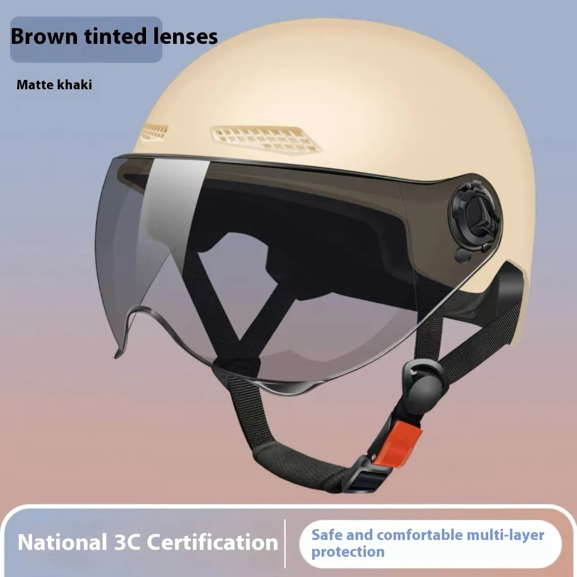 3C certified electric motorcycle helmet with sun protection in multiple colours