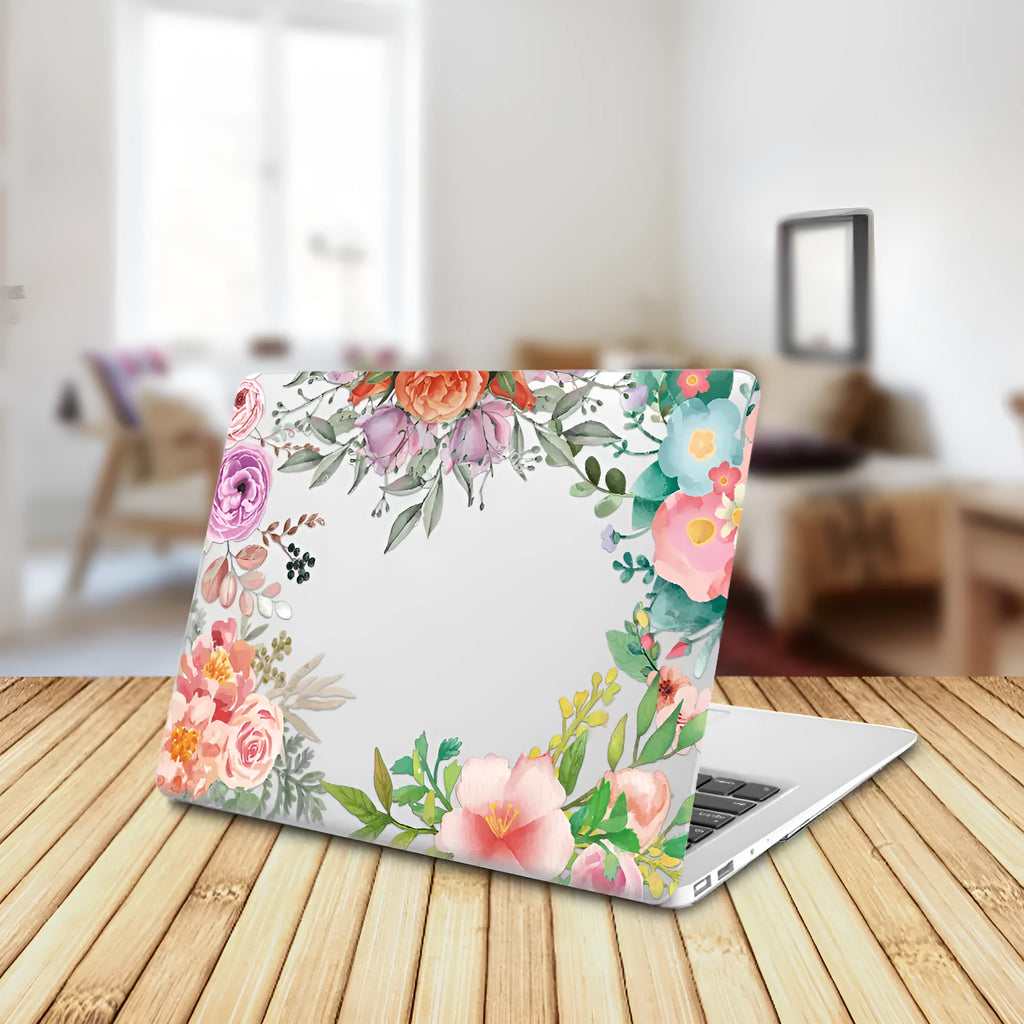 Plastic laptop protective shell with floral design for MacBook 11air and 12retina models