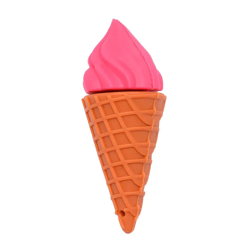Mini ice cream shaped USB flash drive on a white background.