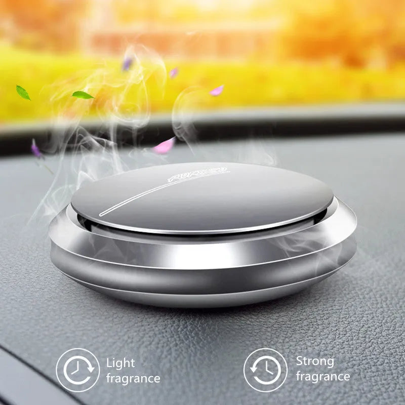 Car aromatherapy ornament aluminium alloy 59 mm black, adjustable concentration vent clip