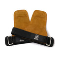 Brown fitness hand protectors for horizontal bar exercises and pull-up training