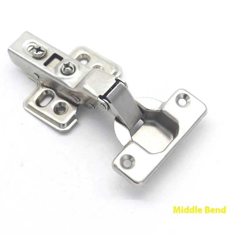 761 nickel-plated cold rolled steel hydraulic damping cabinet hinge showing three bend types