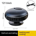 Black car warm air blower heater with power cord for vehicle defrosting