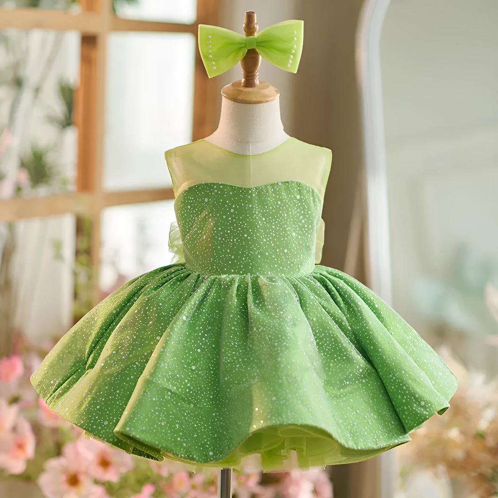 Mint mambo green girls pettiskirt dress in polyester, princess style, for heights 80cm to 160cm