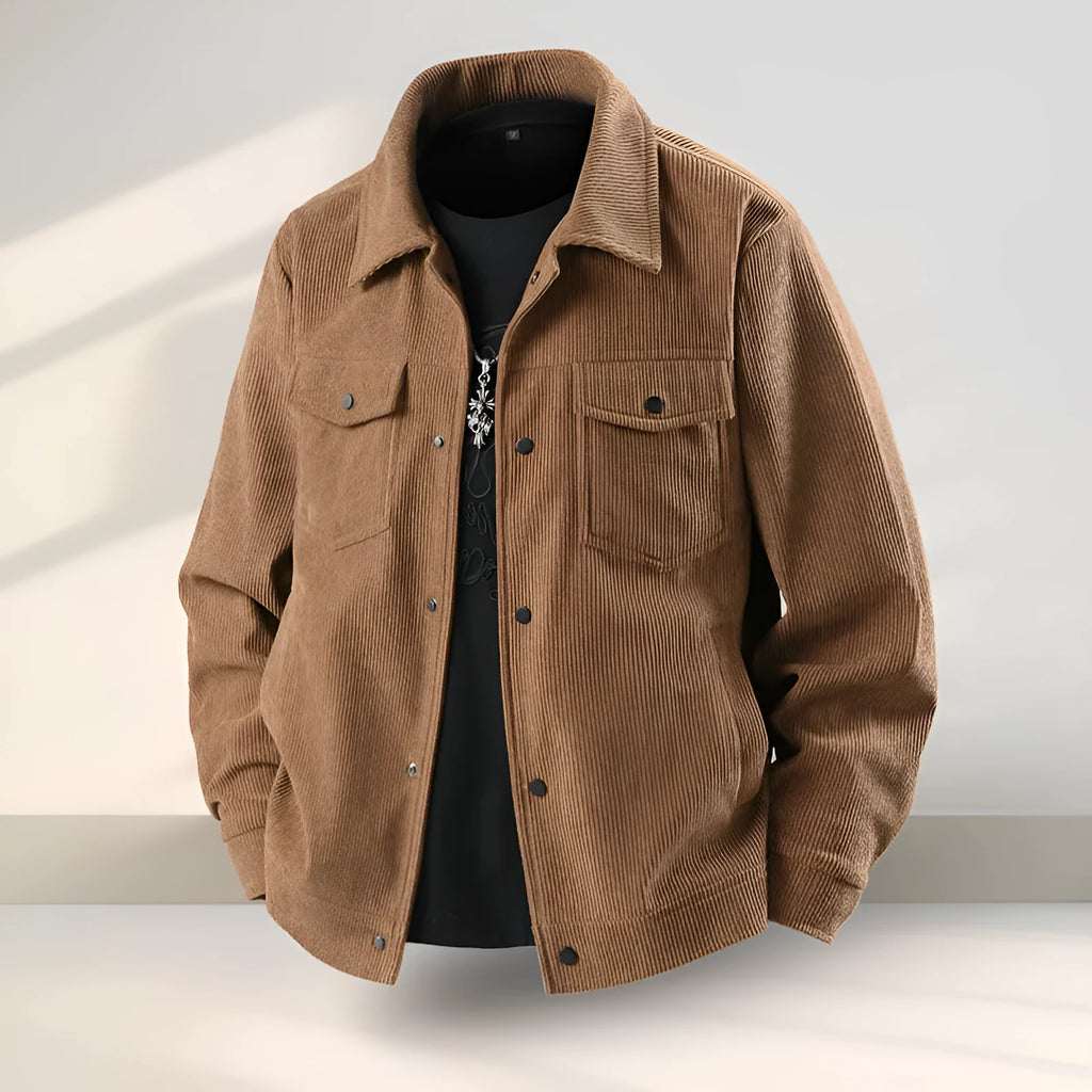 Men's slim fit coat in black, available in plus sizes from M to 3XL.