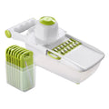 Multifunctional vegetable cutter mandoline with 30+ slicing options, 32x12x6.3cm, in orange, green or grey