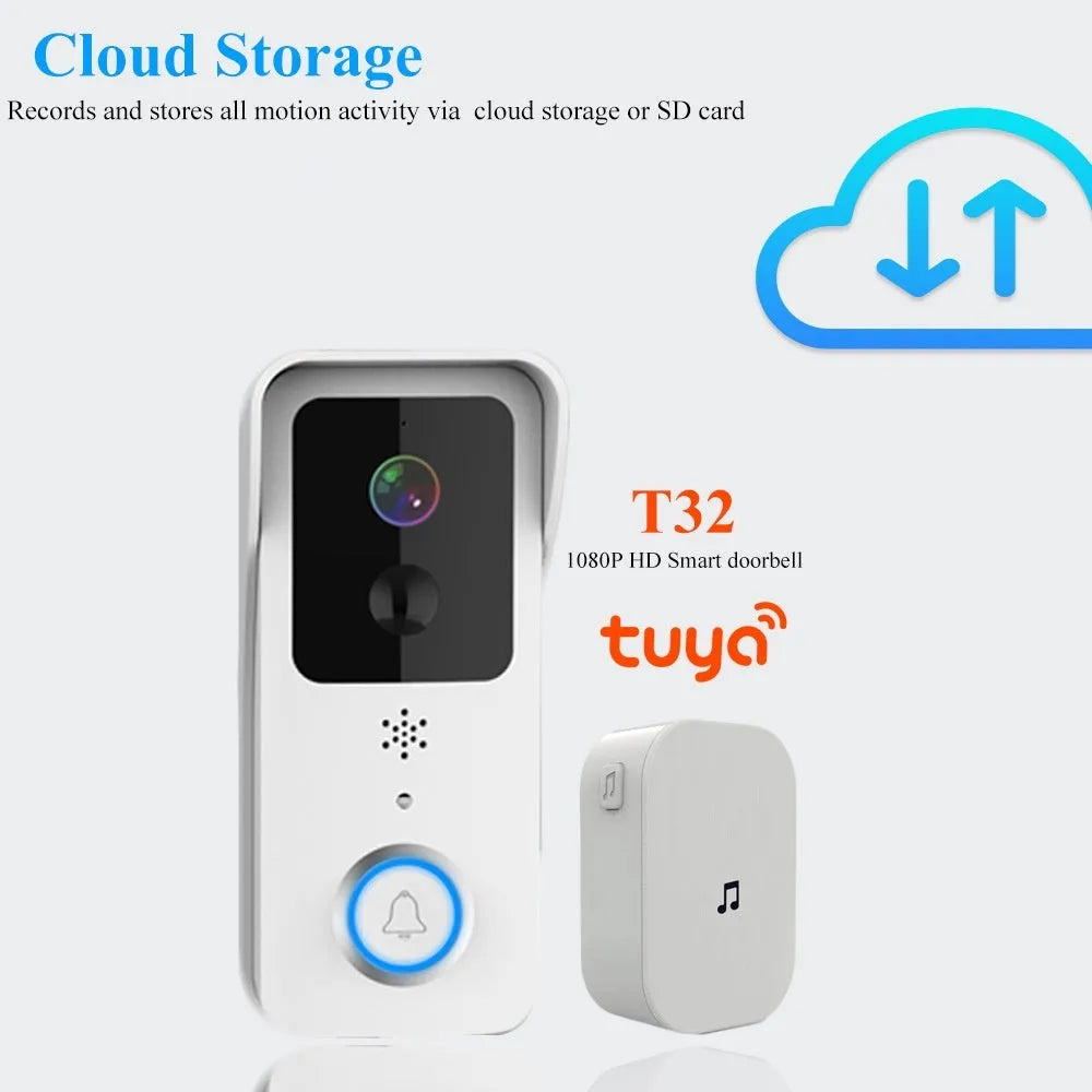 Smart home visual doorbell intercom with HD camera and wireless design
