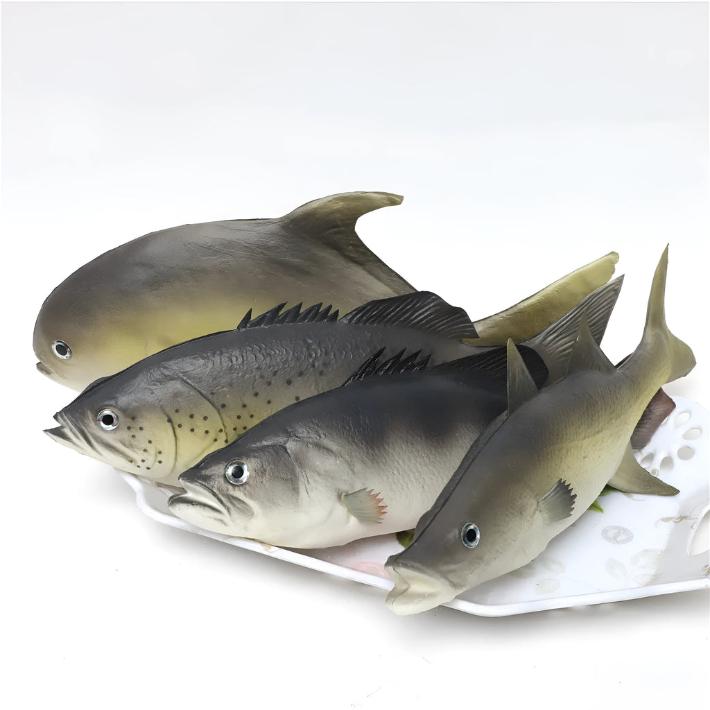 PU simulated yellow-fin tuna fish ornament model for aquarium decor