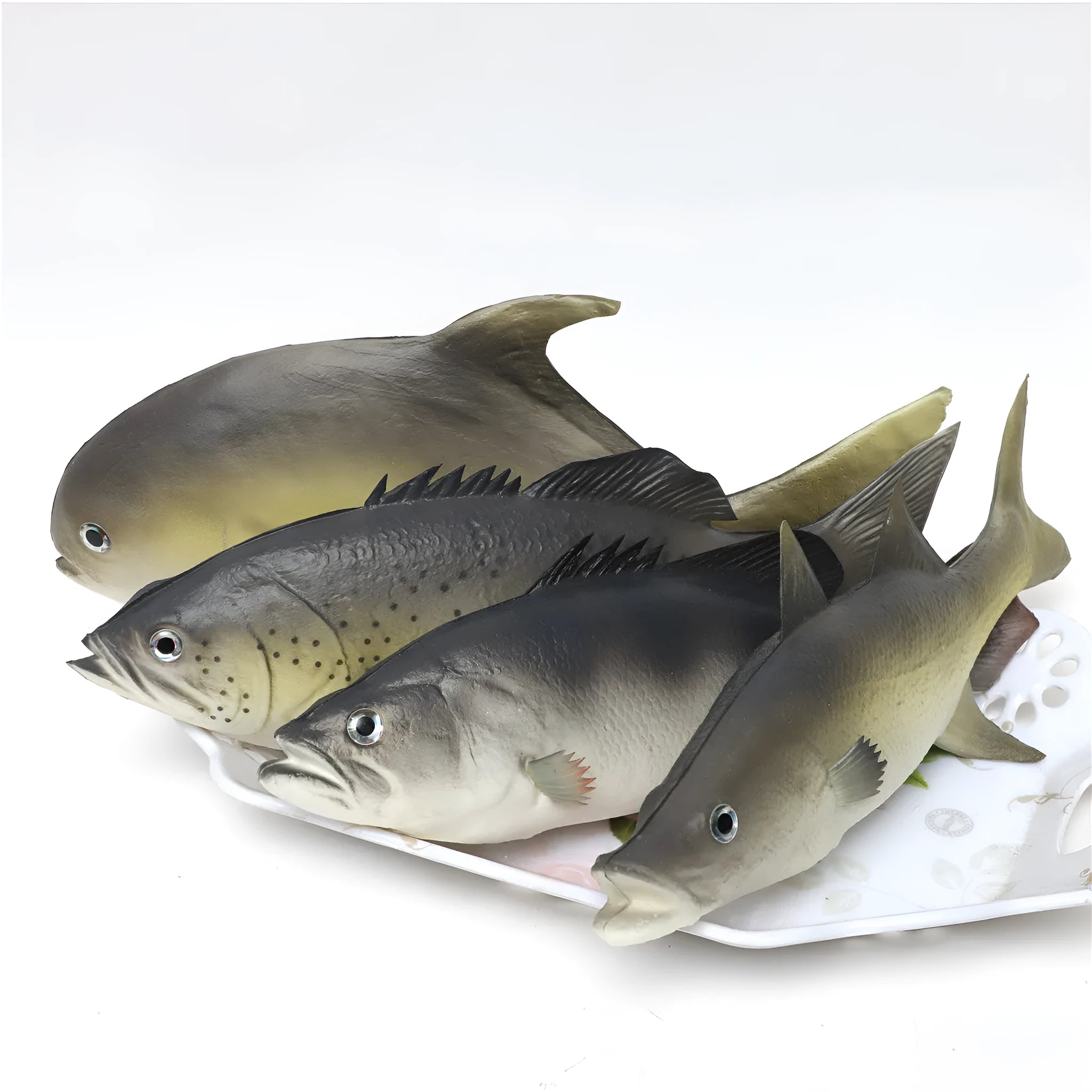 PU simulated yellow-fin tuna fish ornament model for aquarium decor