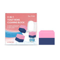 Four white toilet cleaning blocks in a pack for automatic cistern cleaning
