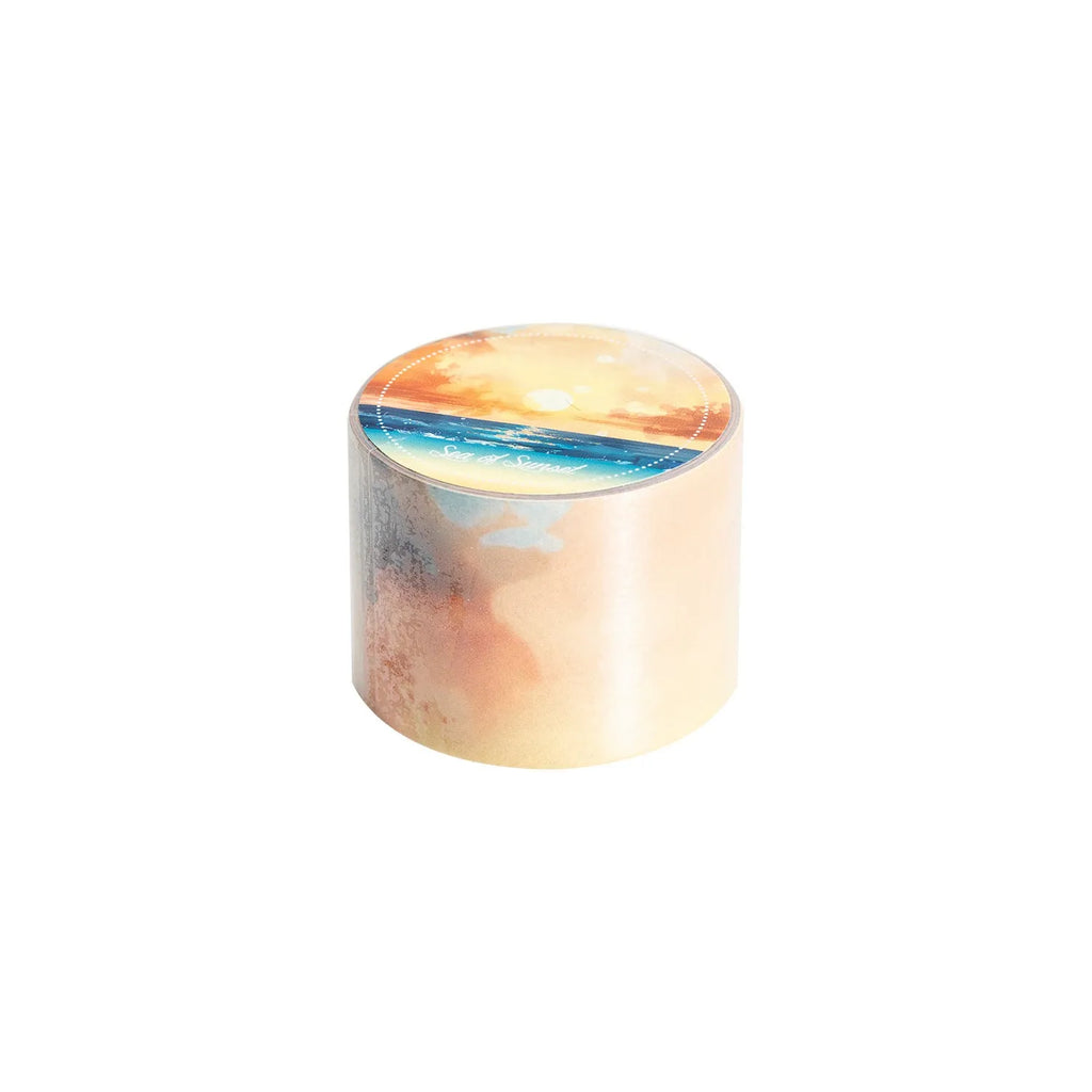 Roll of Japanese paper decorative tape with sky theme colours measuring 30mm wide