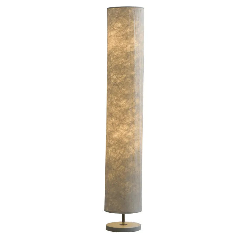 Smart RGB remote control folding floor lamp with stainless steel base and fabric shade