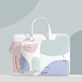 Blue waterproof laptop bag for 15.6-inch notebooks with soft handle and zip opening